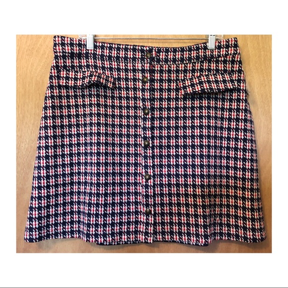ModCloth Houndstooth A-Line Skirt NWT - Picture 4 of 11
